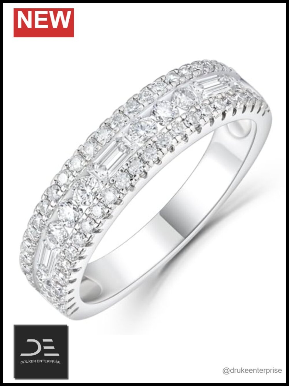 Moissanite Emerald Wedding Band Engagement Ring Half Eternity Women
